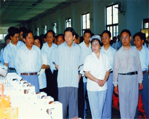 1996年6月，朱镕基总理视察天水长城开关厂
